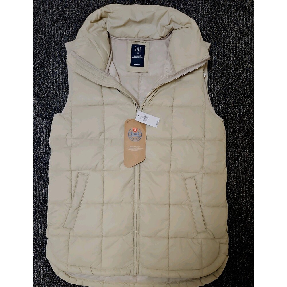 Gap Pure Primaloft Water Resistant Beige Vest sz XS NWT $89.95